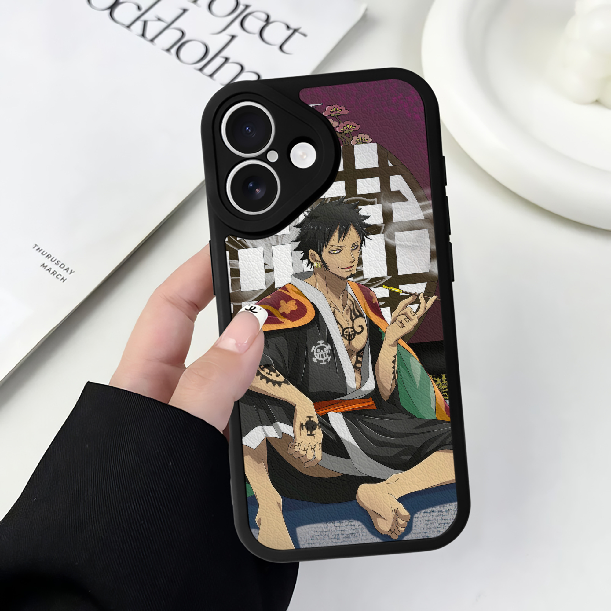 （画像用） ワンピース ONE PIECE 【iPhone 16シリーズ対応】シリコンスマホケース（レザー調） 材質：シリコン